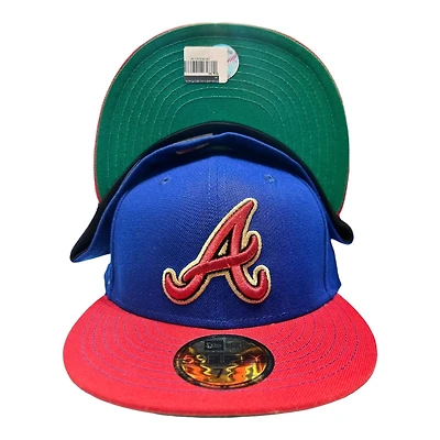 Atlanta Braves Royal Red 30th Season Patch Green UV New Era 59FIFTY Fitted Hat