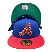 Atlanta Braves Royal Red 30th Season Patch Green UV New Era 59FIFTY Fitted Hat