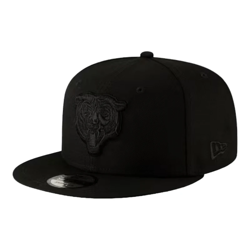 Chicago Bears Bear Logo Black on Black Basic New Era 9FIFTY Snapback Hat