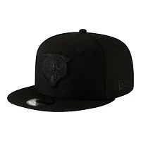 Chicago Bears Bear Logo Black on Black Basic New Era 9FIFTY Snapback Hat
