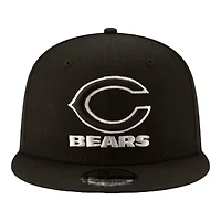Chicago Bears Black and White Basic New Era 9FIFTY Snapback Hat
