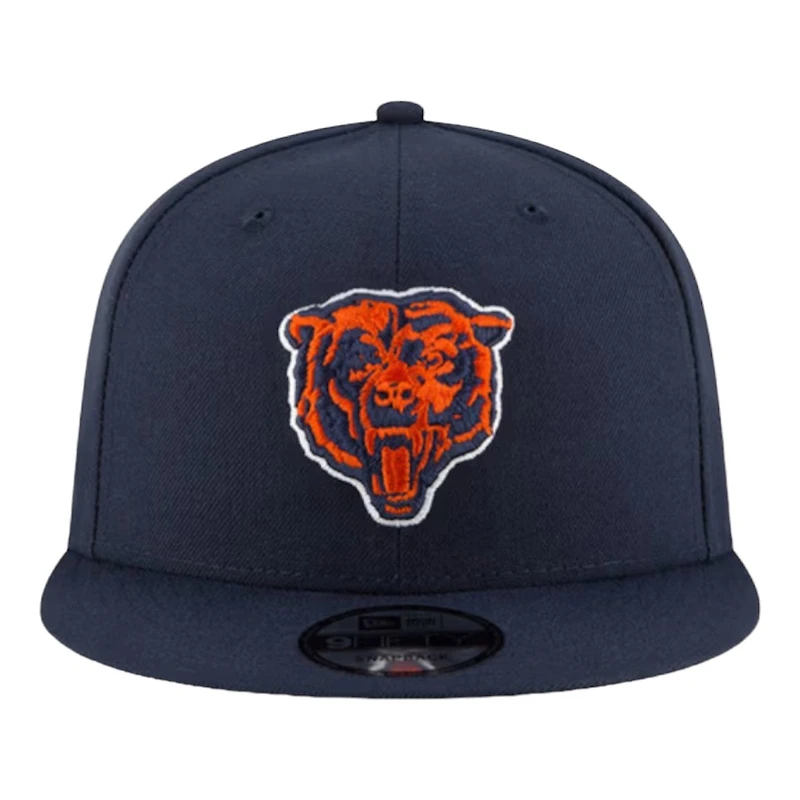 Chicago Bears Bear Logo Navy Team Color Basic New Era 9FIFTY Snapback Hat
