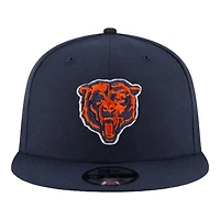 Chicago Bears Bear Logo Navy Team Color Basic New Era 9FIFTY Snapback Hat