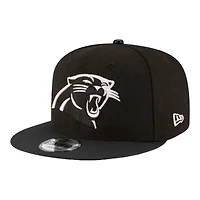 Carolina Panthers Black and White Basic New Era 9FIFTY Snapback Hat