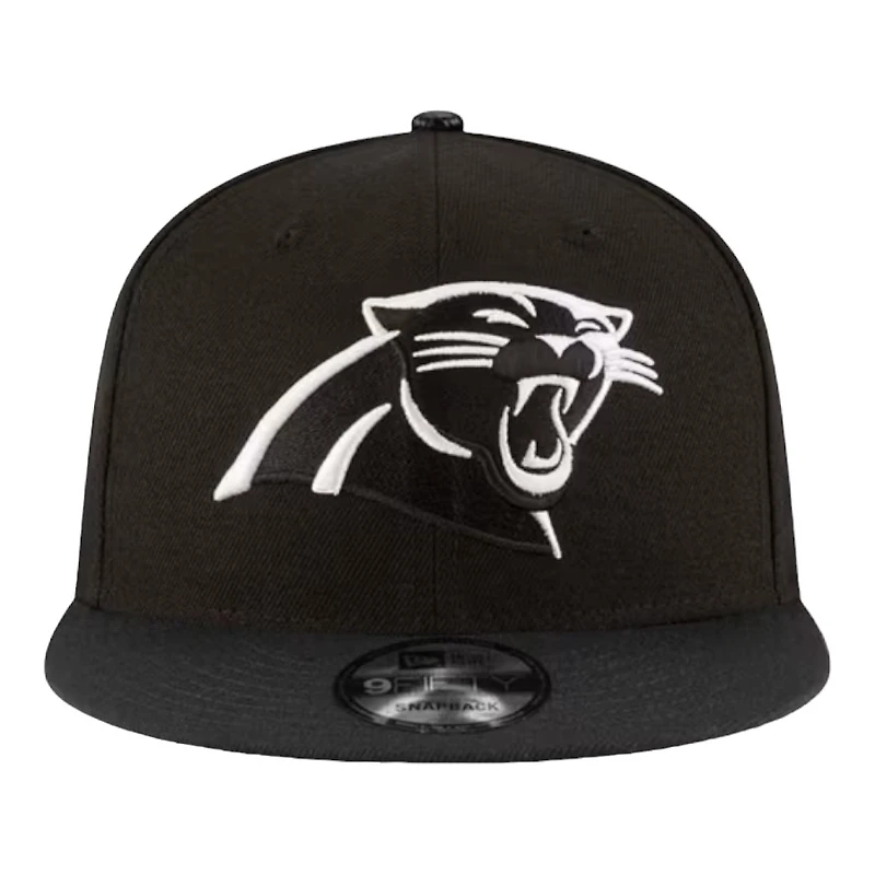 Carolina Panthers Black and White Basic New Era 9FIFTY Snapback Hat