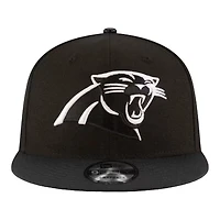 Carolina Panthers Black and White Basic New Era 9FIFTY Snapback Hat