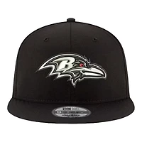 Baltimore Ravens Black and White Basic New Era 9FIFTY Snapback Hat