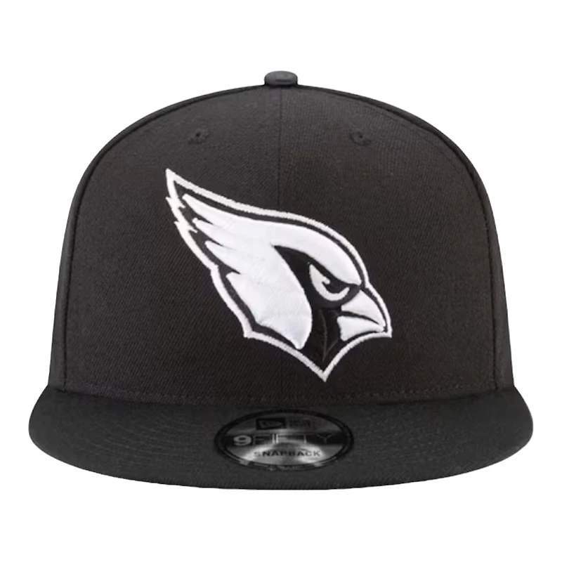 Arizona Cardinals Black and White Basic New Era 9FIFTY Snapback Hat