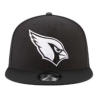 Arizona Cardinals Black and White Basic New Era 9FIFTY Snapback Hat
