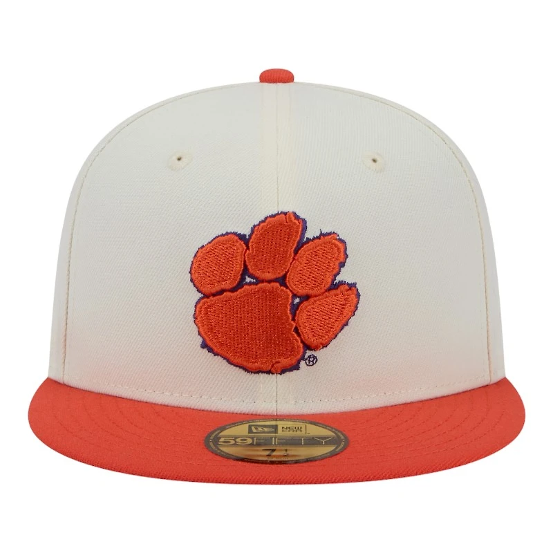 Clemson Tigers Chrome Orange Two Tone New Era 59FIFTY Fitted Hat
