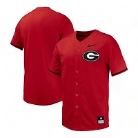 Georgia Bulldogs Baseball Red Nike Full-Button Replica Jersey