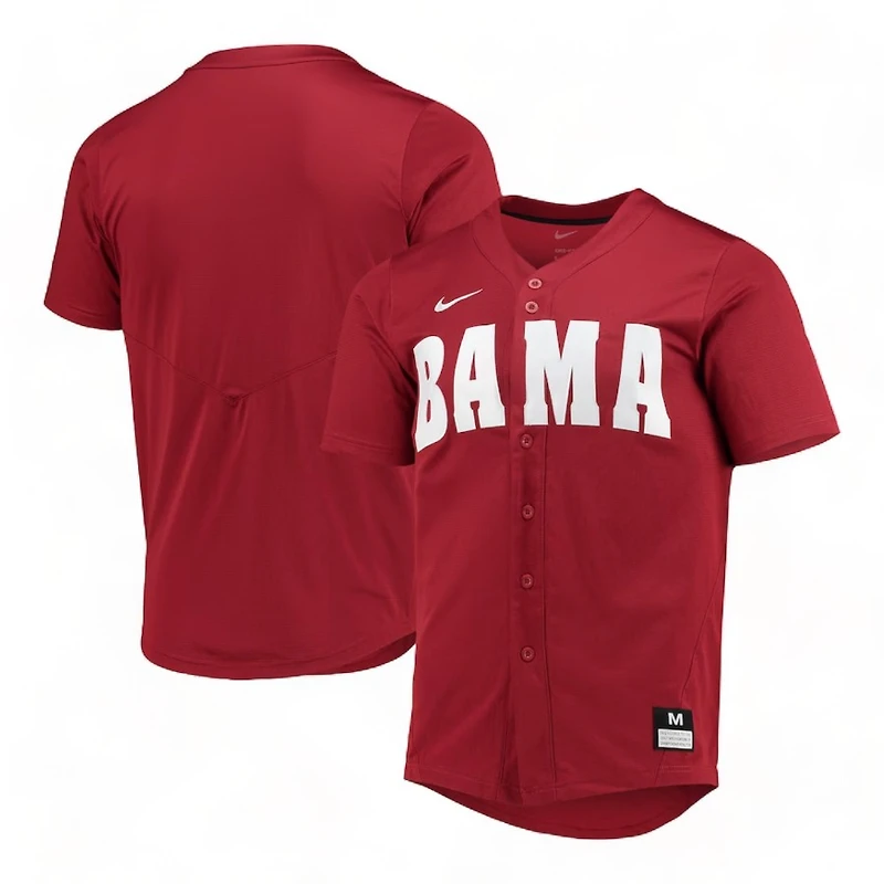 Alabama Crimson Tide Baseball Nike Full-Button Replica Jersey