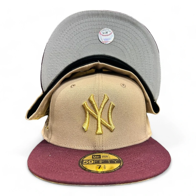 New York Yankees Khaki Two Tone 27 Championships Patch Gray UV Era 59FIFTY Fitted Hat