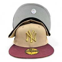 New York Yankees Khaki Two Tone 27 Championships Patch Gray UV Era 59FIFTY Fitted Hat