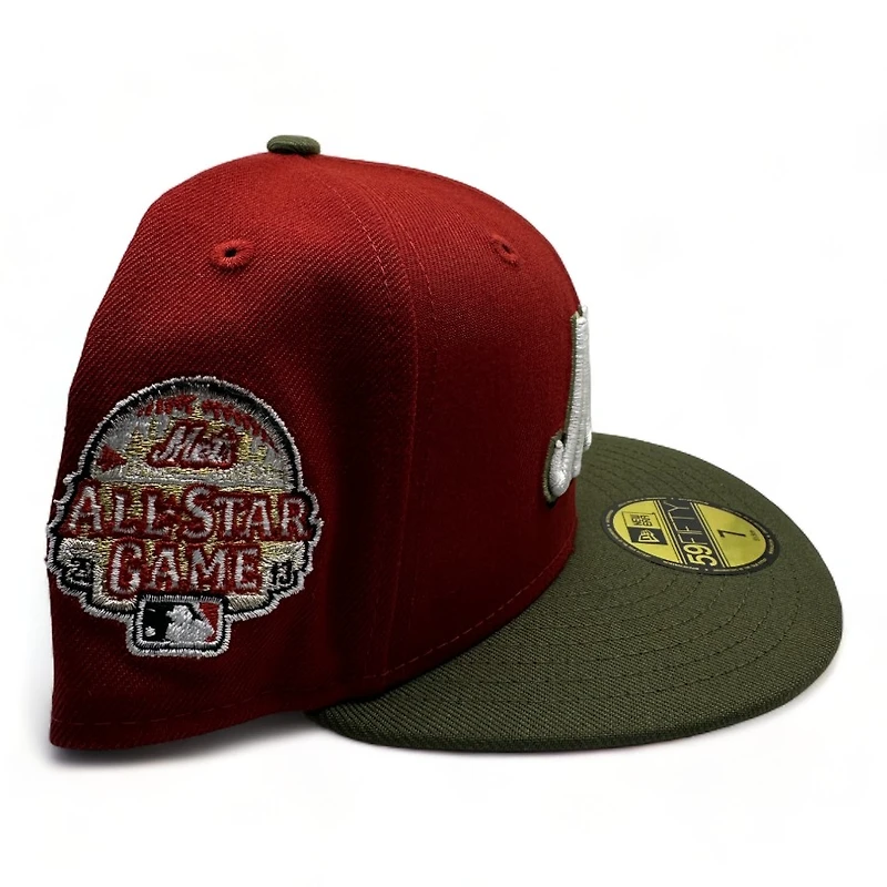 New York Mets Maroon Green Two Tone 2013 All Star Game Patch Gray UV 59FIFTY Fitted Hat