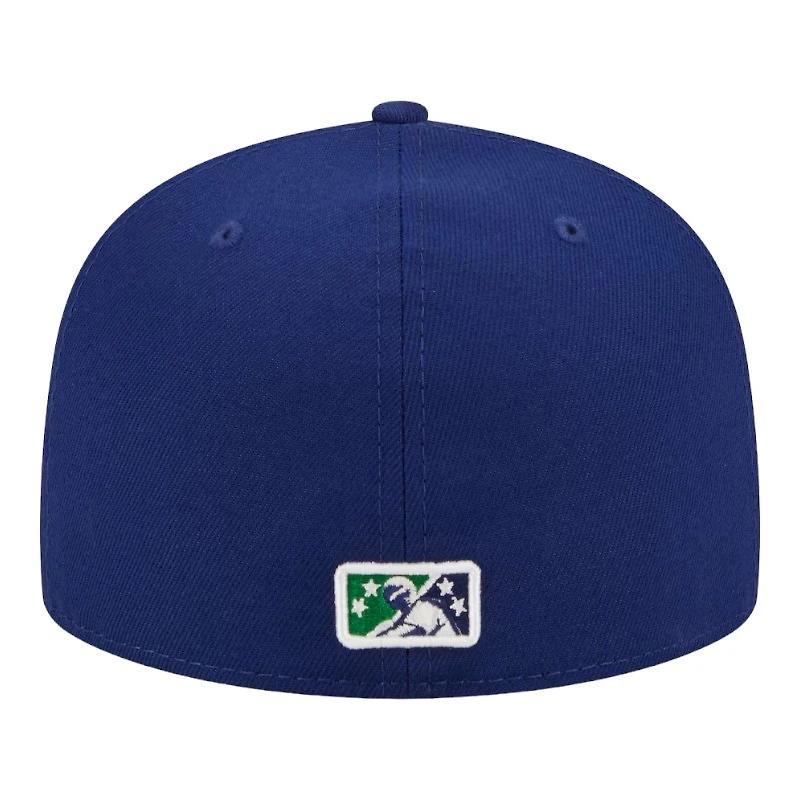Hartford Yard Goats Royal and Green Navy Authentic Collection MiLB New Era 59FIFTY Fitted Hat