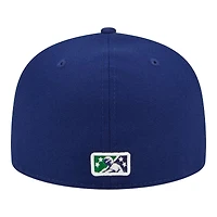 Hartford Yard Goats Royal and Green Navy Authentic Collection MiLB New Era 59FIFTY Fitted Hat