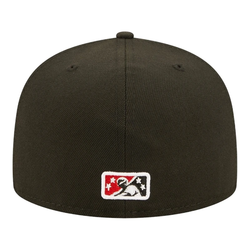 Rocket City Trash Pandas Black Alternate Authentic Collection MiLB New Era 59FIFTY Fitted Hat