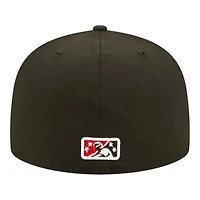 Rocket City Trash Pandas Black Alternate Authentic Collection MiLB New Era 59FIFTY Fitted Hat