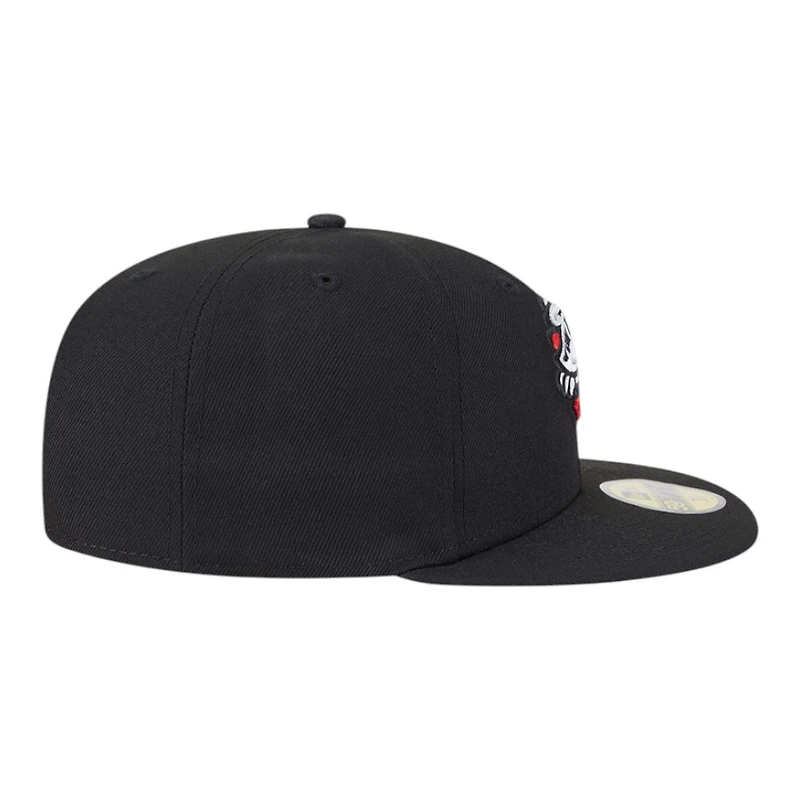 Rocket City Trash Pandas Black Alternate Authentic Collection MiLB New Era 59FIFTY Fitted Hat