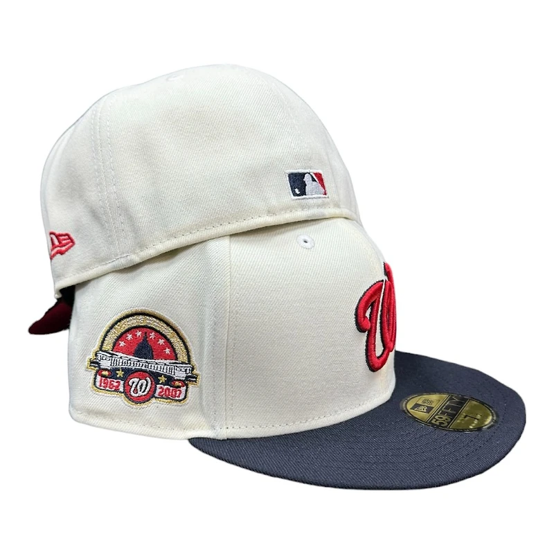 Washington Nationals Chrome Navy Two Tone 45 Years Patch Red UV New Era 59Fifty Fitted Hat