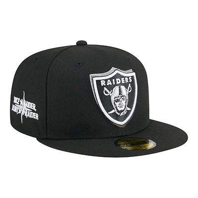 Las Vegas Raiders Black On Stage Official 2024 NFL Draft New Era 59FIFTY Fitted Hat