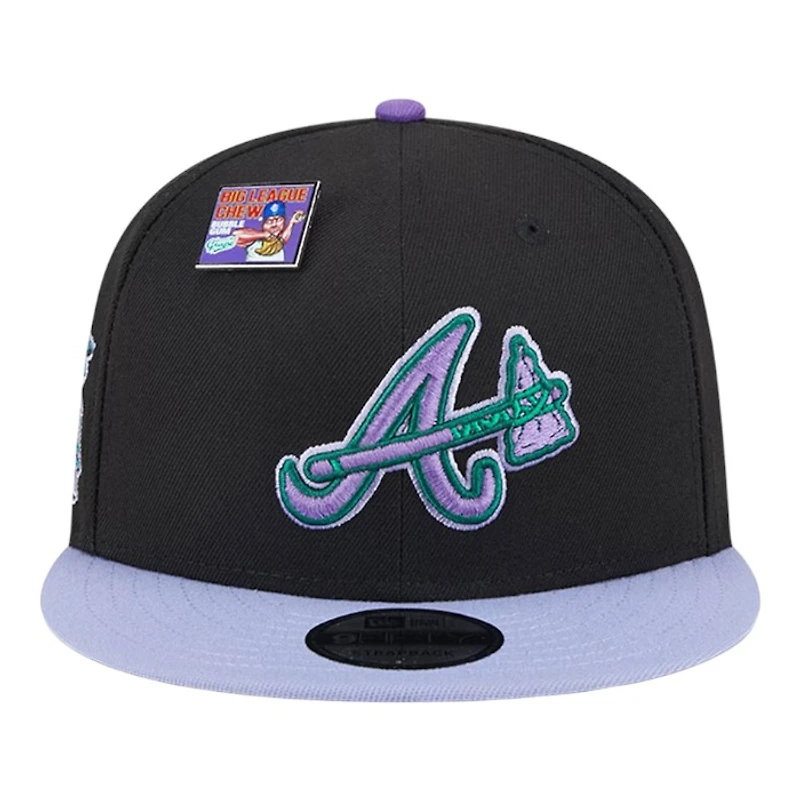 Atlanta Braves Black and Purple Big League Chew Gray UV New Era 9FIFTY Snapback Hat