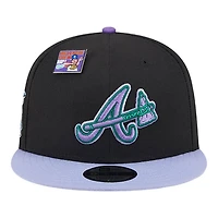 Atlanta Braves Black and Purple Big League Chew Gray UV New Era 9FIFTY Snapback Hat