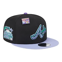 Atlanta Braves Black and Purple Big League Chew Gray UV New Era 9FIFTY Snapback Hat