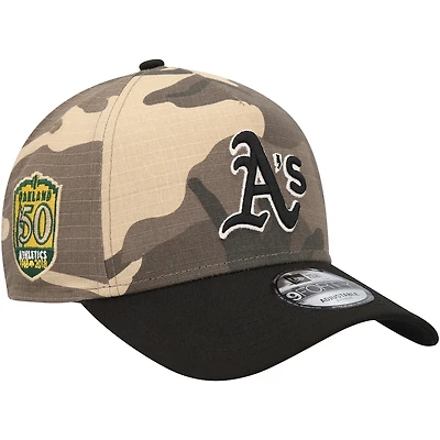 Oakland Athletics Camo Black A-Frame New Era 9FORTY Adjustable Hat