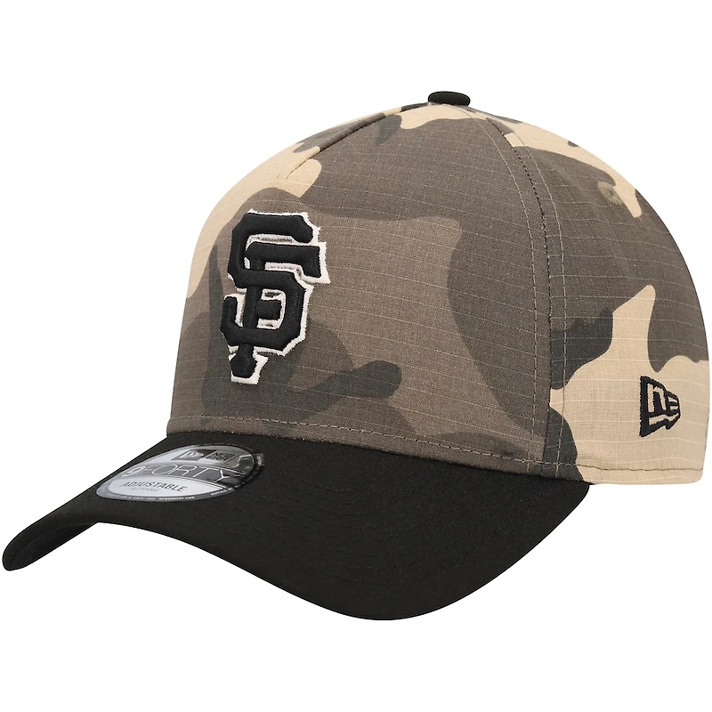 San Francisco Giants Camo Black A-Frame New Era 9FORTY Adjustable Hat