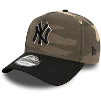 New York Yankees Camo Black A-Frame New Era 9FORTY Adjustable Hat