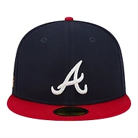 Atlanta Braves Navy and Red Big League Chew Gray UV New Era 59Fifty Fitted Hat