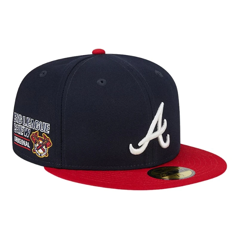 Atlanta Braves Navy and Red Big League Chew Gray UV New Era 59Fifty Fitted Hat