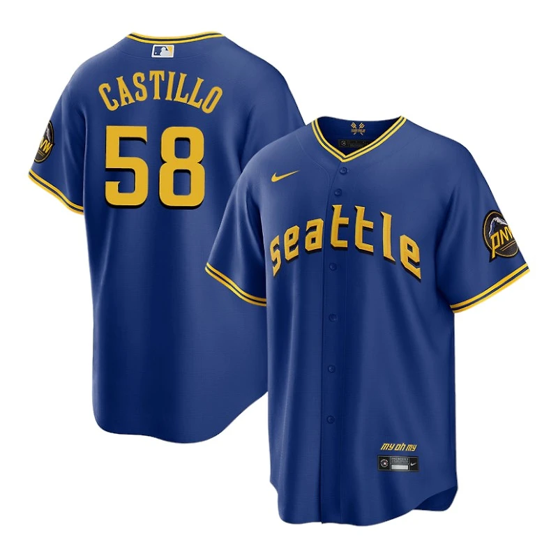 Seattle Mariners Luis Castillo Royal Blue City Connect Nike Limited Player Jersey