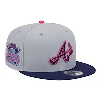 Atlanta Braves Gray and Purple Big League Chew Green UV New Era 9FIFTY Snapback Hat