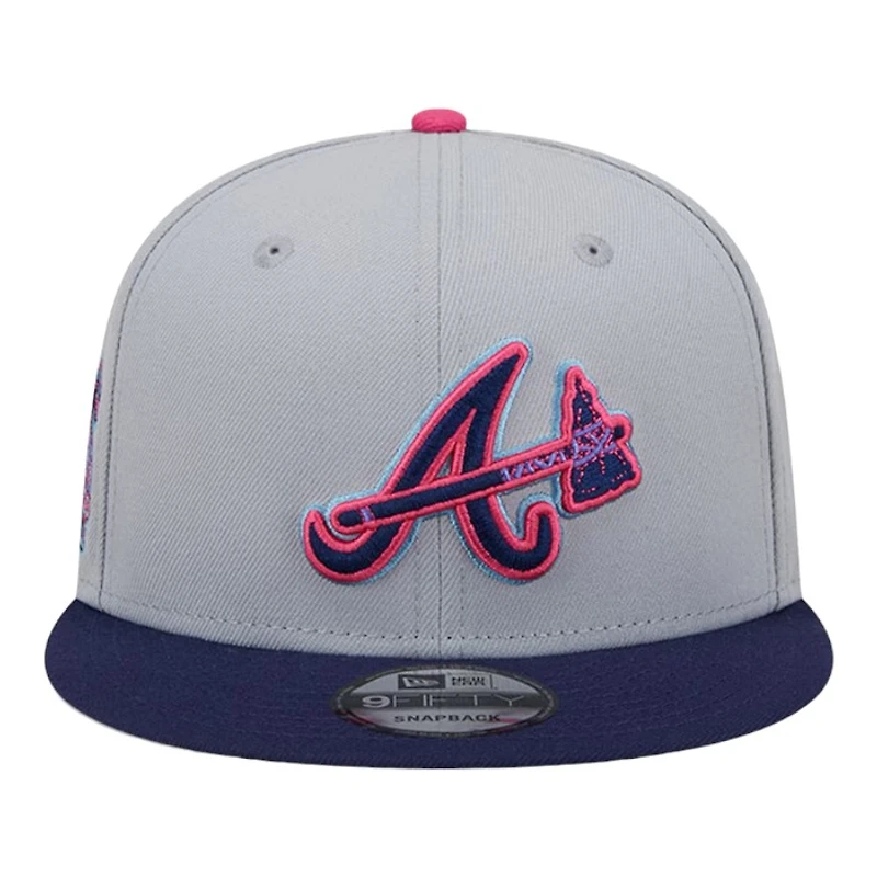 Atlanta Braves Gray and Purple Big League Chew Green UV New Era 9FIFTY Snapback Hat