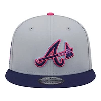 Atlanta Braves Gray and Purple Big League Chew Green UV New Era 9FIFTY Snapback Hat
