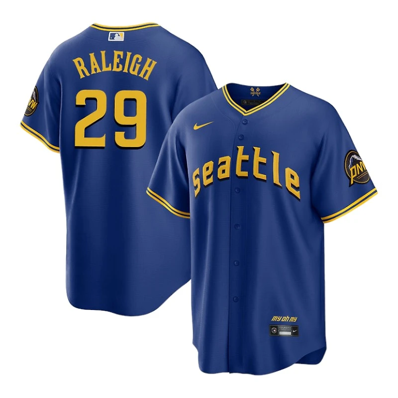 Seattle Mariners Cal Raleigh Royal Blue City Connect Nike Limited Player Jersey