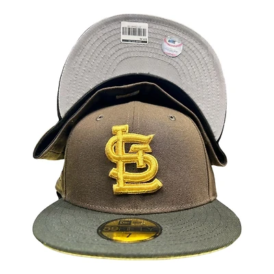 St. Louis Cardinals Brown Black Easter Pack Busch Stadium Patch Gray UV New Era 59FIFTY Fitted Hat