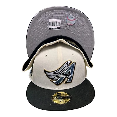 Anaheim Angels Chrome Black Easter Pack 50th Patch Gray UV New Era 59FIFTY Fitted Hat