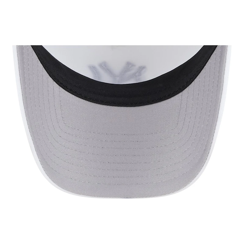 New York Yankees White Court Sport New Era 9FORTY A-Frame Trucker Snapback