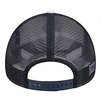 New York Yankees White Court Sport New Era 9FORTY A-Frame Trucker Snapback