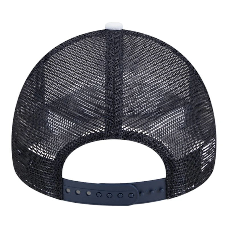 Boston Red Sox White Court Sport New Era 9FORTY A-Frame Trucker Snapback