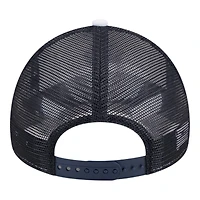 Boston Red Sox White Court Sport New Era 9FORTY A-Frame Trucker Snapback