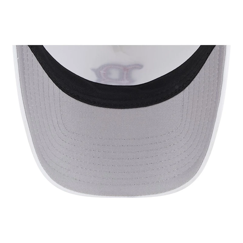 Boston Red Sox White Court Sport New Era 9FORTY A-Frame Trucker Snapback