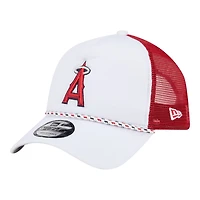 Anaheim Angels White Court Sport New Era 9FORTY A-Frame Trucker Snapback
