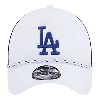 Los Angeles Dodgers White Court Sport New Era 9FORTY A-Frame Trucker Snapback