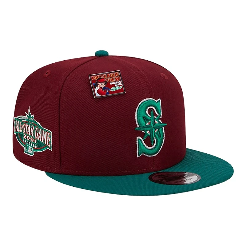 Seattle Mariners Red and Green Big League Chew 2001 ASG Patch Snapback Hat