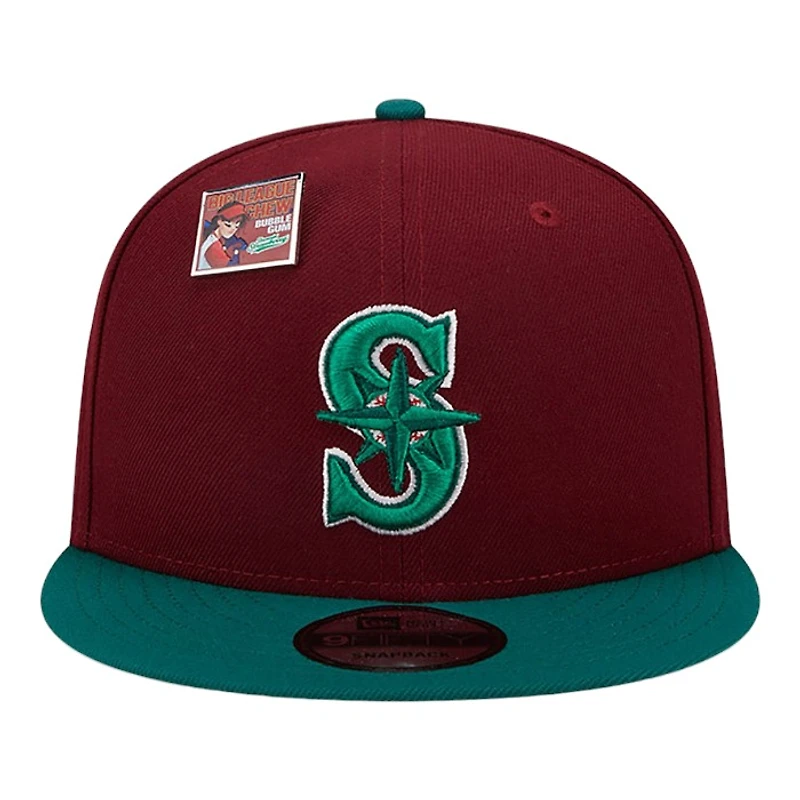 Seattle Mariners Red and Green Big League Chew 2001 ASG Patch Snapback Hat